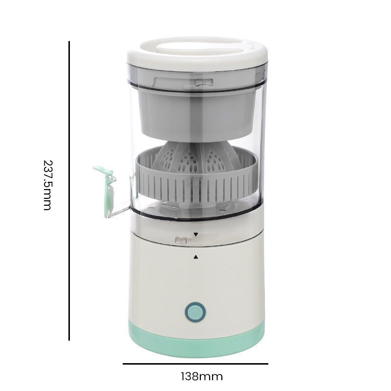 Bærbar trådløs juicer, hvid, USB-opladelig, til frugt og grønt. Kompakt, effektiv, BPA-fri.