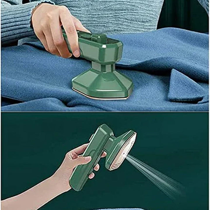 Bærbar mini dampstrygejern: Kompakt design, 360° dampning, 60 ml tank, velegnet til silke, bomuld og linned.
