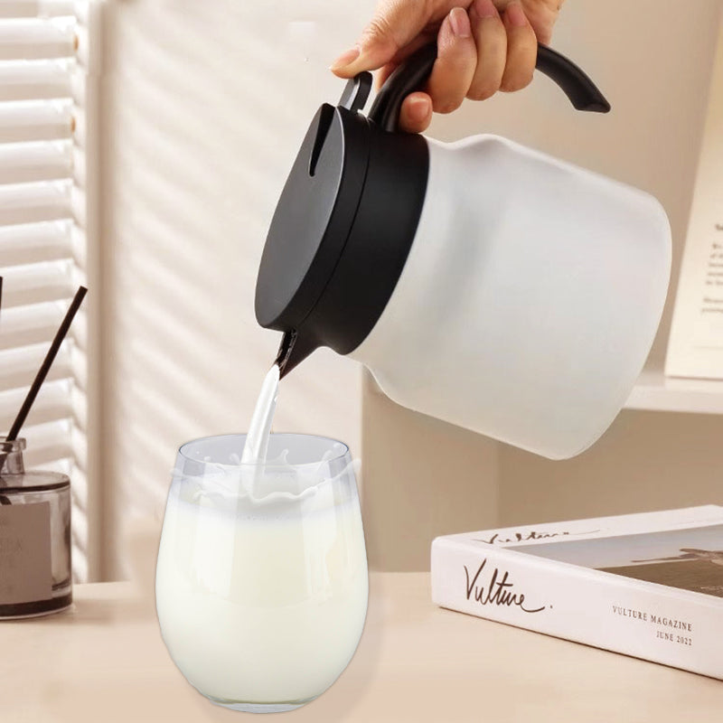 "Kannettava termospullo, ruostumatonta terästä, moderni muotoilu, ergonominen kahva, 800ml tai 1000ml kapasiteetti."