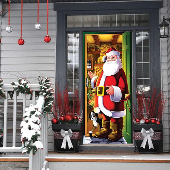 Nightmare Before Christmas yddekoration i kantarelfave, lavet af polyester til hoveddøren, ideel til jul og holdbar brug.