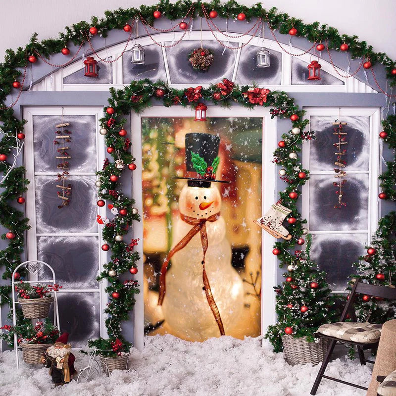 Nightmare Before Christmas yddekoration i kantarelfave, lavet af polyester til hoveddøren, ideel til jul og holdbar brug.