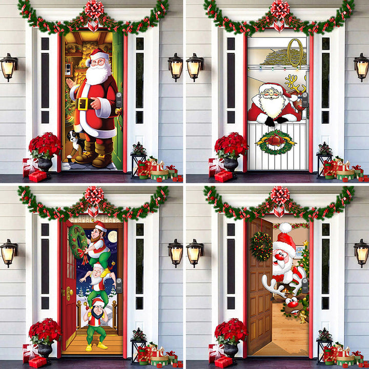 Nightmare Before Christmas yddekoration i kantarelfave, lavet af polyester til hoveddøren, ideel til jul og holdbar brug.