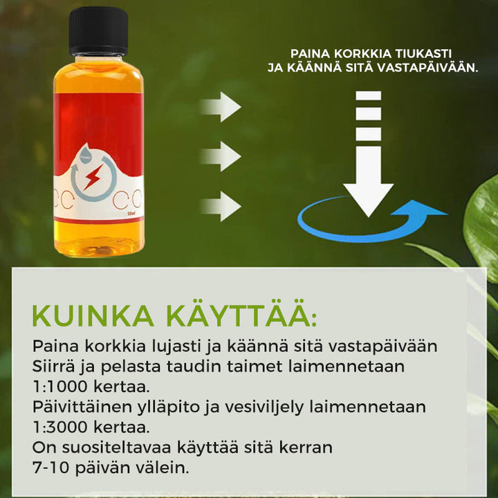 Plante Booster til Rodvækst i grøn flaske, fremmer rodvækst og et sundt havevækstmiljø.