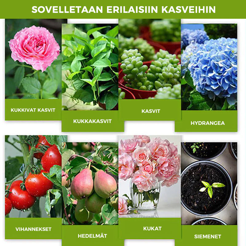 Plante Booster til Rodvækst i grøn flaske, fremmer rodvækst og et sundt havevækstmiljø.