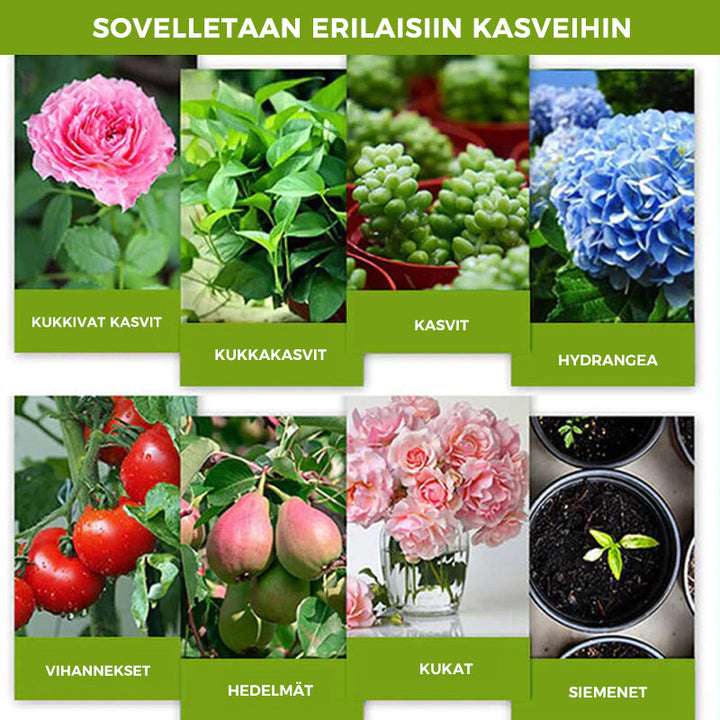 Plante Booster til Rodvækst i grøn flaske, fremmer rodvækst og et sundt havevækstmiljø.