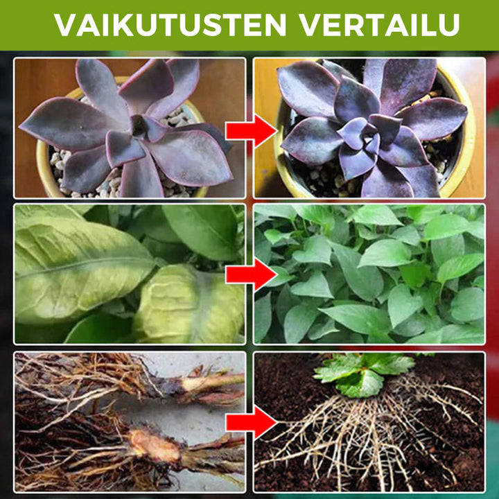 Plante Booster til Rodvækst i grøn flaske, fremmer rodvækst og et sundt havevækstmiljø.