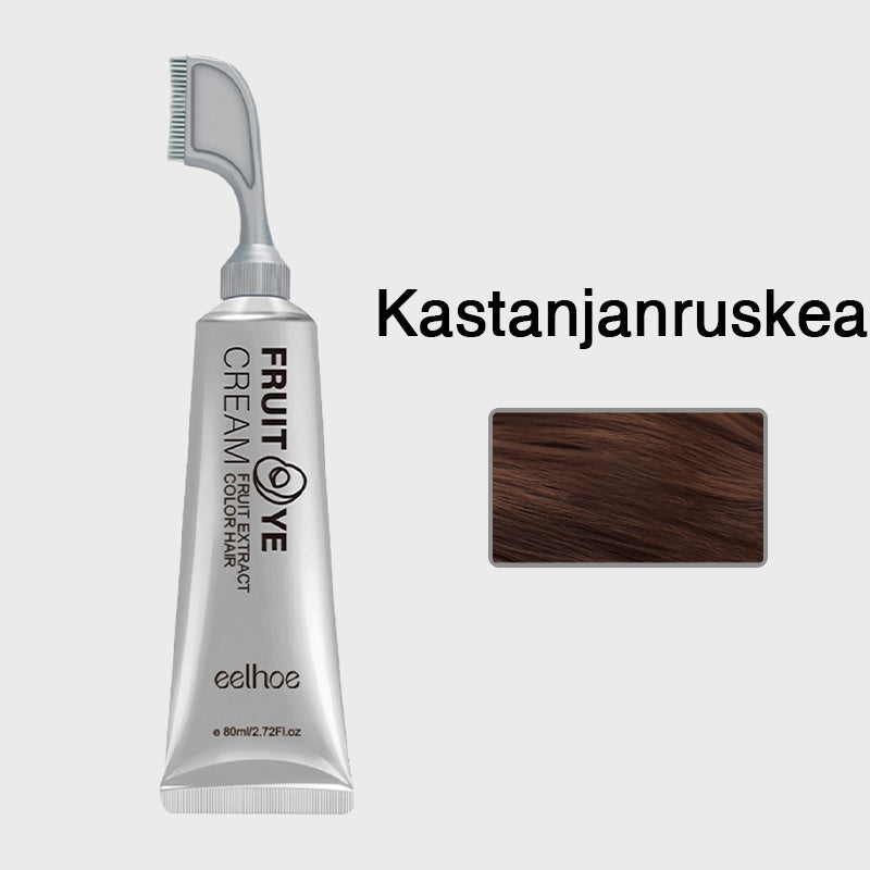 Vegetabilsk hårfarve til kvinder, kastanjebrun, 80 ml, uden hydrogenperoxid, naturlig og sikker farvning.
