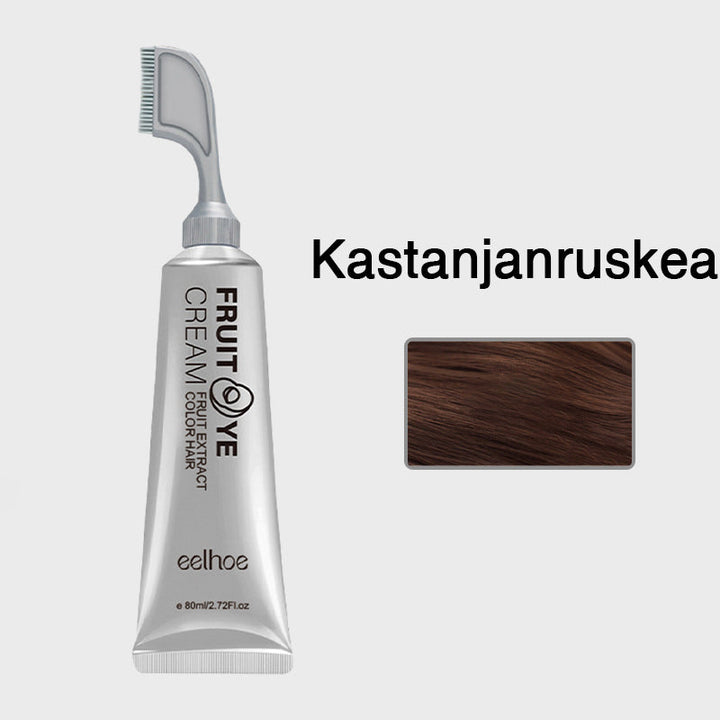 Vegetabilsk hårfarve til kvinder, kastanjebrun, 80 ml, uden hydrogenperoxid, naturlig og sikker farvning.
