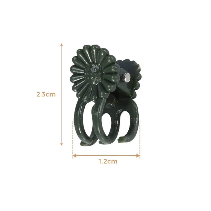 Planteholdere 14x15mm, let plast, understøtter blomsterstængler, grøn farve, velegnet til orkideer og stueplanter.