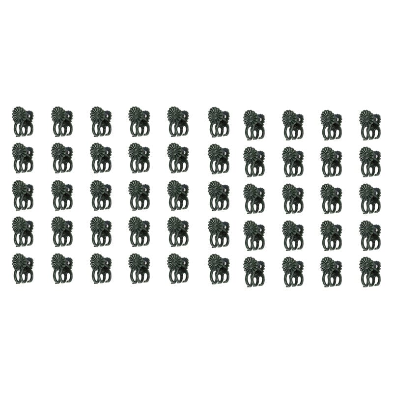 Planteholdere 14x15mm, let plast, understøtter blomsterstængler, grøn farve, velegnet til orkideer og stueplanter.