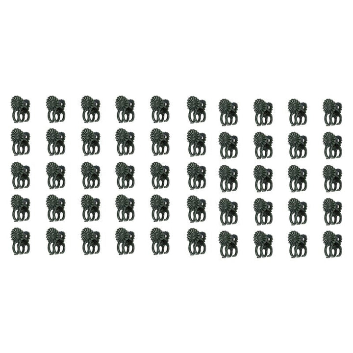 Planteholdere 14x15mm, let plast, understøtter blomsterstængler, grøn farve, velegnet til orkideer og stueplanter.