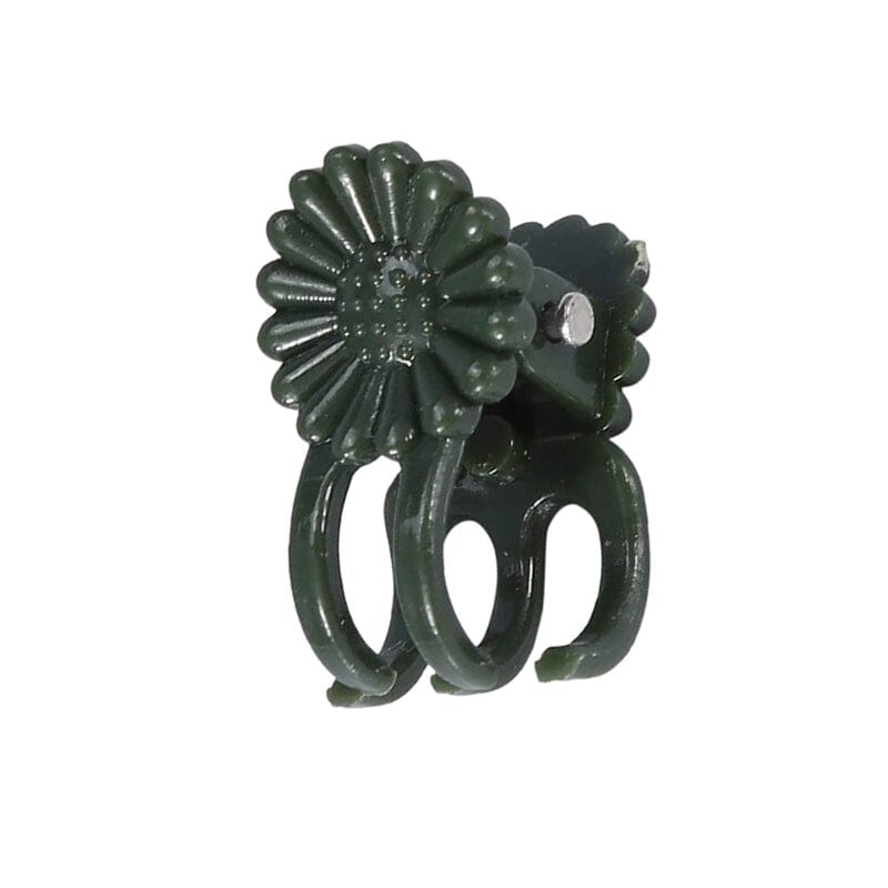 Planteholdere 14x15mm, let plast, understøtter blomsterstængler, grøn farve, velegnet til orkideer og stueplanter.