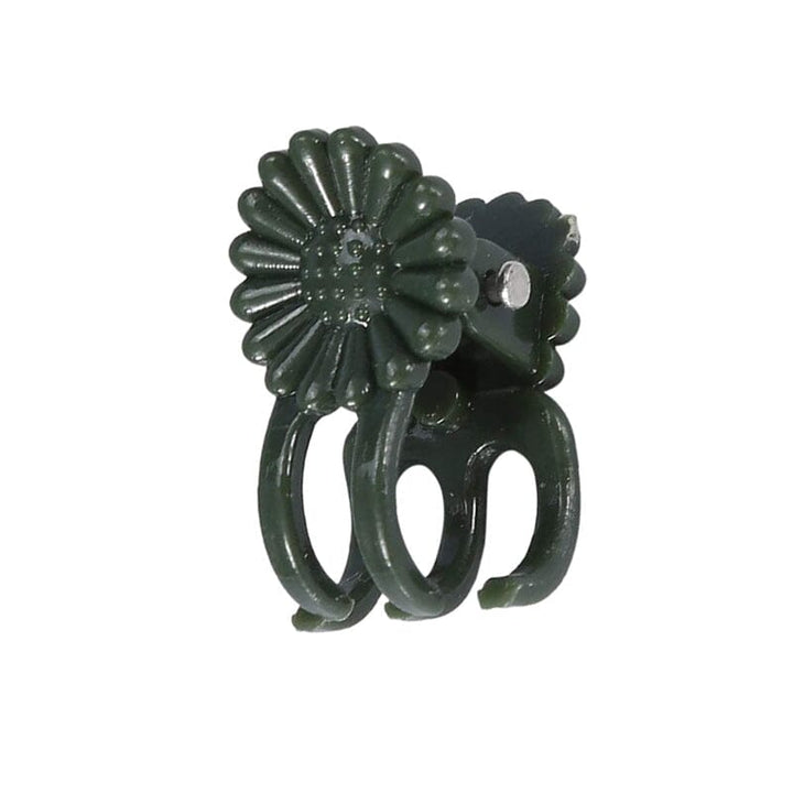 Planteholdere 14x15mm, let plast, understøtter blomsterstængler, grøn farve, velegnet til orkideer og stueplanter.