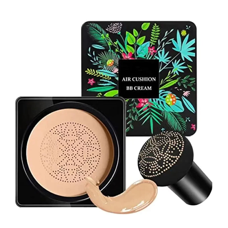 Dame Air Cushion BB Cream med smuk nuance, rund air cushion-pakke, naturlig og fejlfri makeup-base.