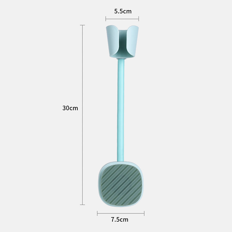 Håndfri hårtørrerholder til plastikfliser, justerbar højde og vinkel, fås i 3 farver, til hjemmebrug.