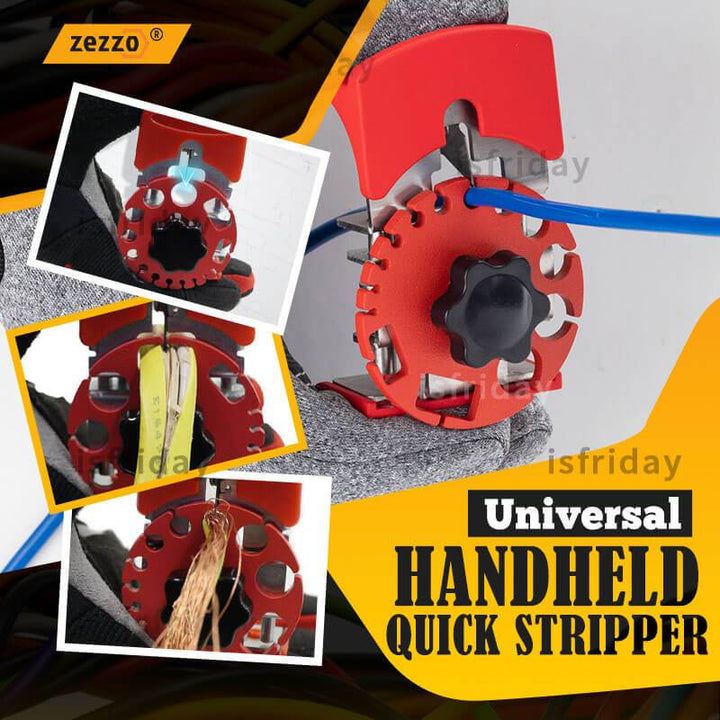 Håndholdt wire stripper, ergonomisk design, multifunktionelt strippehul, professionel brug, kompakt størrelse.