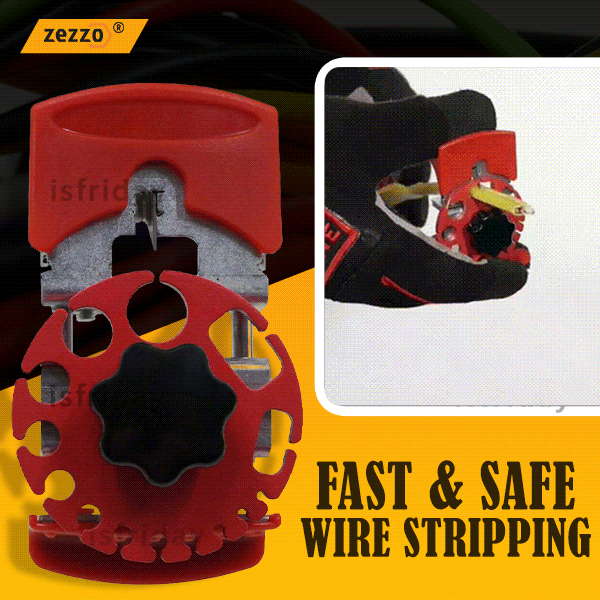 Håndholdt wire stripper, ergonomisk design, multifunktionelt strippehul, professionel brug, kompakt størrelse.
