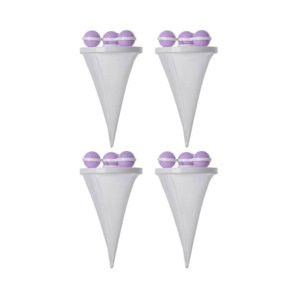Svømmende filternet til vaskemaskine, lyserøde og blå farver, opsamler hår og snavs, tøjrensning, polyester, 17,5x9,2 cm
