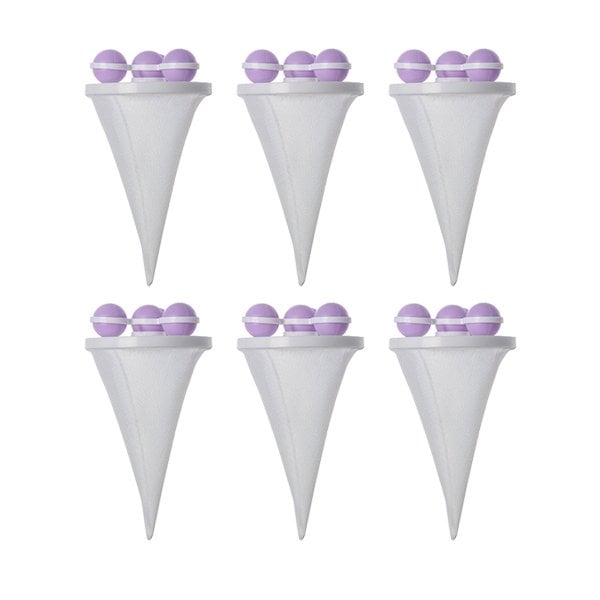 Svømmende filternet til vaskemaskine, lyserøde og blå farver, opsamler hår og snavs, tøjrensning, polyester, 17,5x9,2 cm
