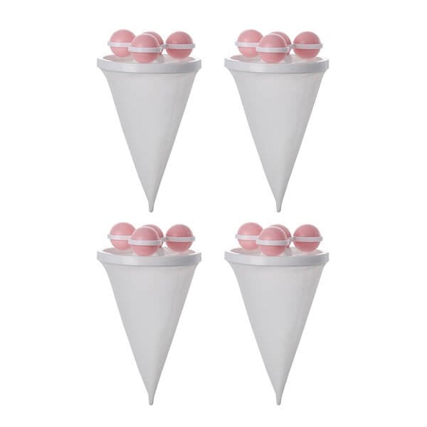 Svømmende filternet til vaskemaskine, lyserøde og blå farver, opsamler hår og snavs, tøjrensning, polyester, 17,5x9,2 cm