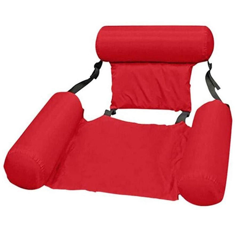 Flydende liggestol til voksne, justerbar position, holdbar konstruktion, farverigt design, perfekt til afslapning på vandet.