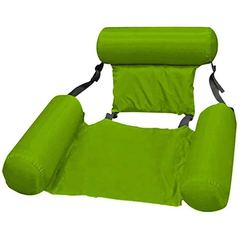 Flydende liggestol til voksne, justerbar position, holdbar konstruktion, farverigt design, perfekt til afslapning på vandet.