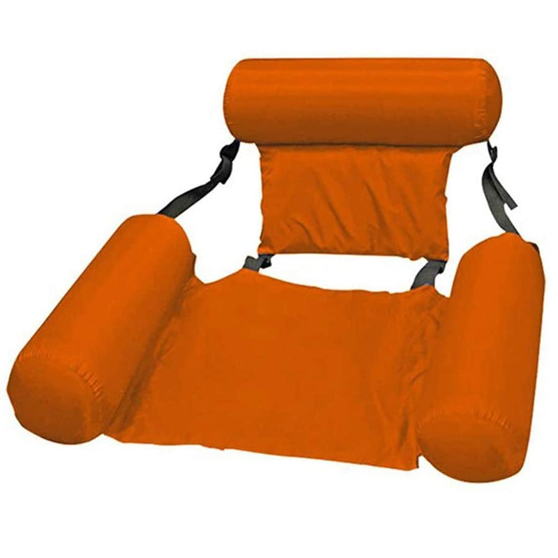 Flydende liggestol til voksne, justerbar position, holdbar konstruktion, farverigt design, perfekt til afslapning på vandet.