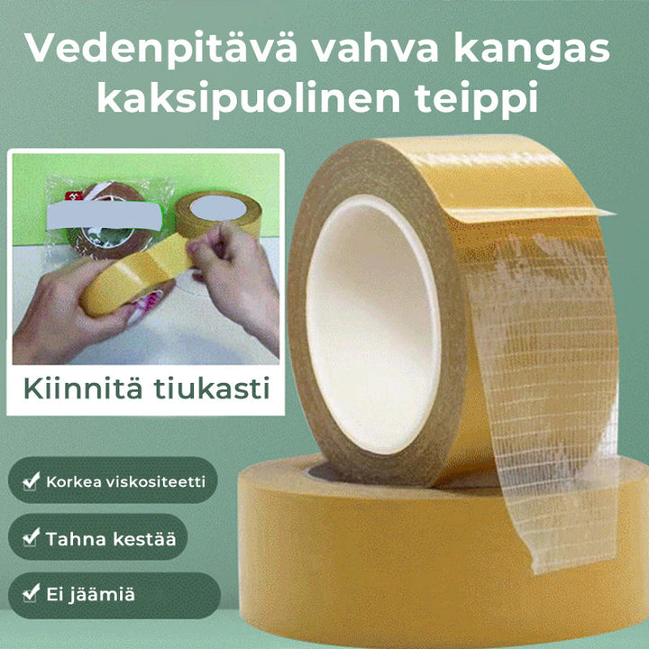 Gul vandtæt holdbar dobbeltklæbende tape til hjemmereparationer og DIY på forskellige overflader.