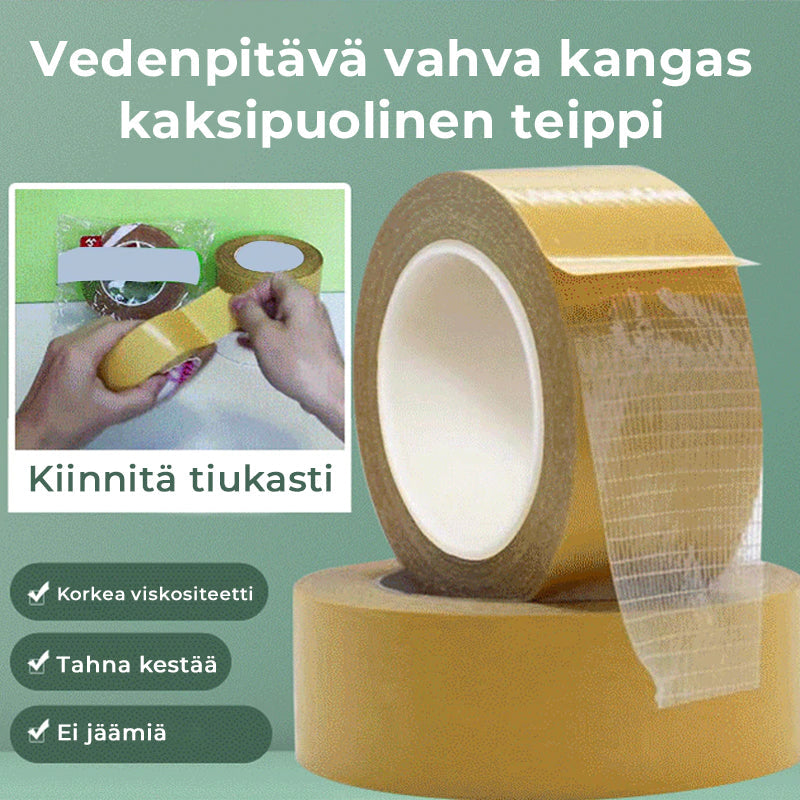 Gul vandtæt holdbar dobbeltklæbende tape til hjemmereparationer og DIY på forskellige overflader.