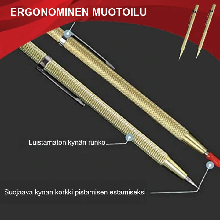 "Keraaminen ja lasileikkuri, kompakti ergonominen muotoilu, volframiteräs terä, sopii keraamisille ja lasipinnoille."
