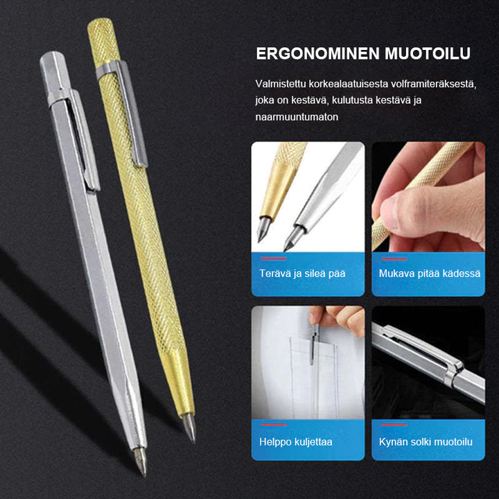 "Keraaminen ja lasileikkuri, kompakti ergonominen muotoilu, volframiteräs terä, sopii keraamisille ja lasipinnoille."