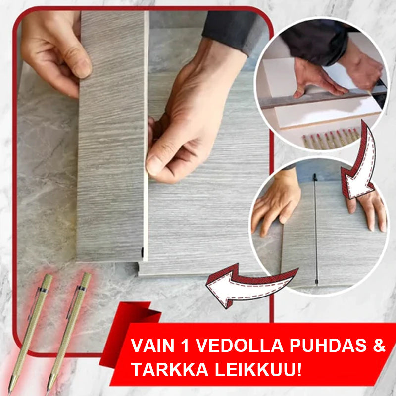 "Keraaminen ja lasileikkuri, kompakti ergonominen muotoilu, volframiteräs terä, sopii keraamisille ja lasipinnoille."