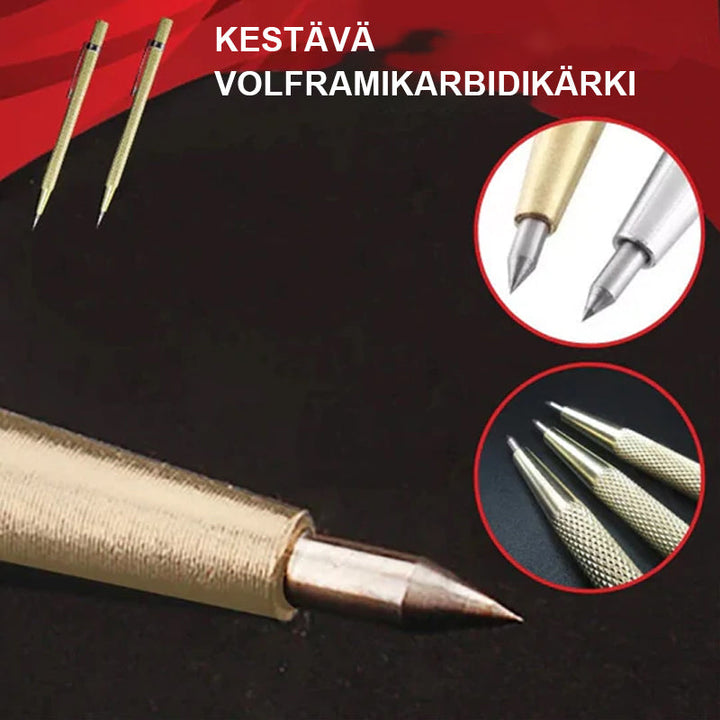 "Keraaminen ja lasileikkuri, kompakti ergonominen muotoilu, volframiteräs terä, sopii keraamisille ja lasipinnoille."