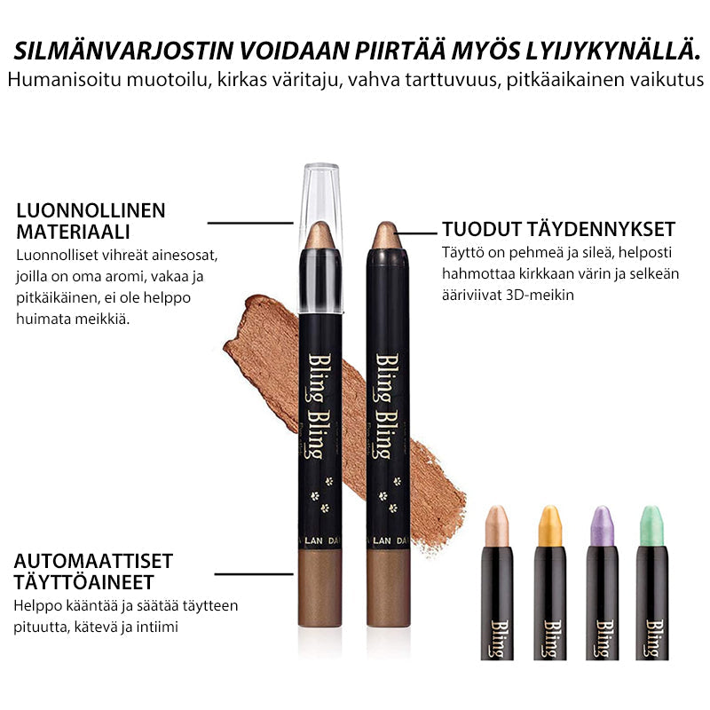 Kremet fremhævende øjenskyggepen til damer, langtidsholdbar, rig på pigmenter, velegnet til alsidige looks og hudtyper