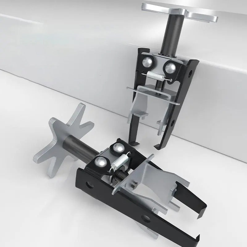 Holdbart, ergonomisk ventilfjederværktøj, sort, krom-vanadium-stål, justerbar kæbekapacitet, bil og værktøj.