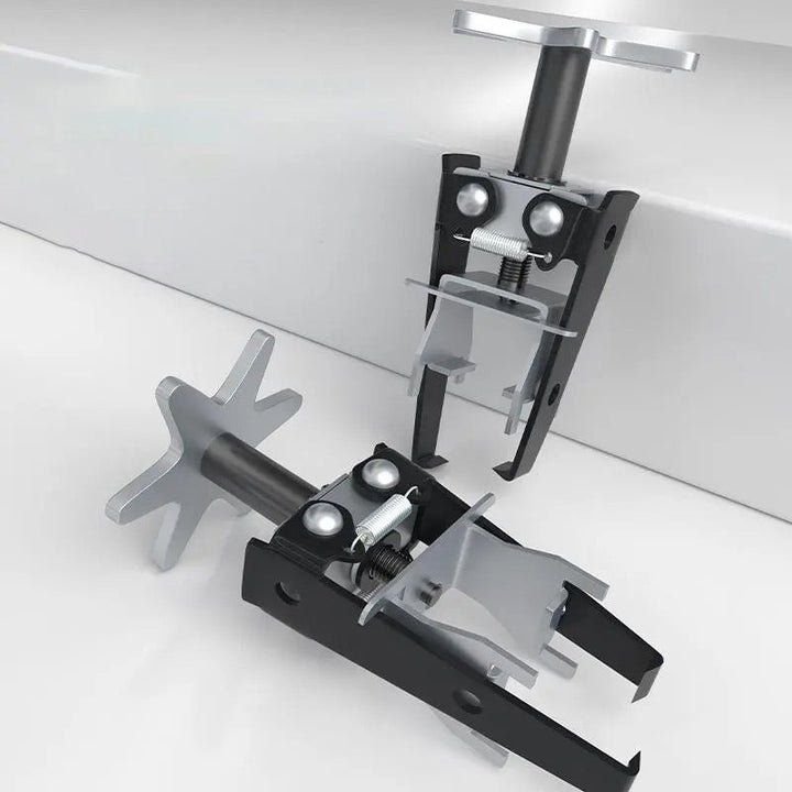 Holdbart, ergonomisk ventilfjederværktøj, sort, krom-vanadium-stål, justerbar kæbekapacitet, bil og værktøj.