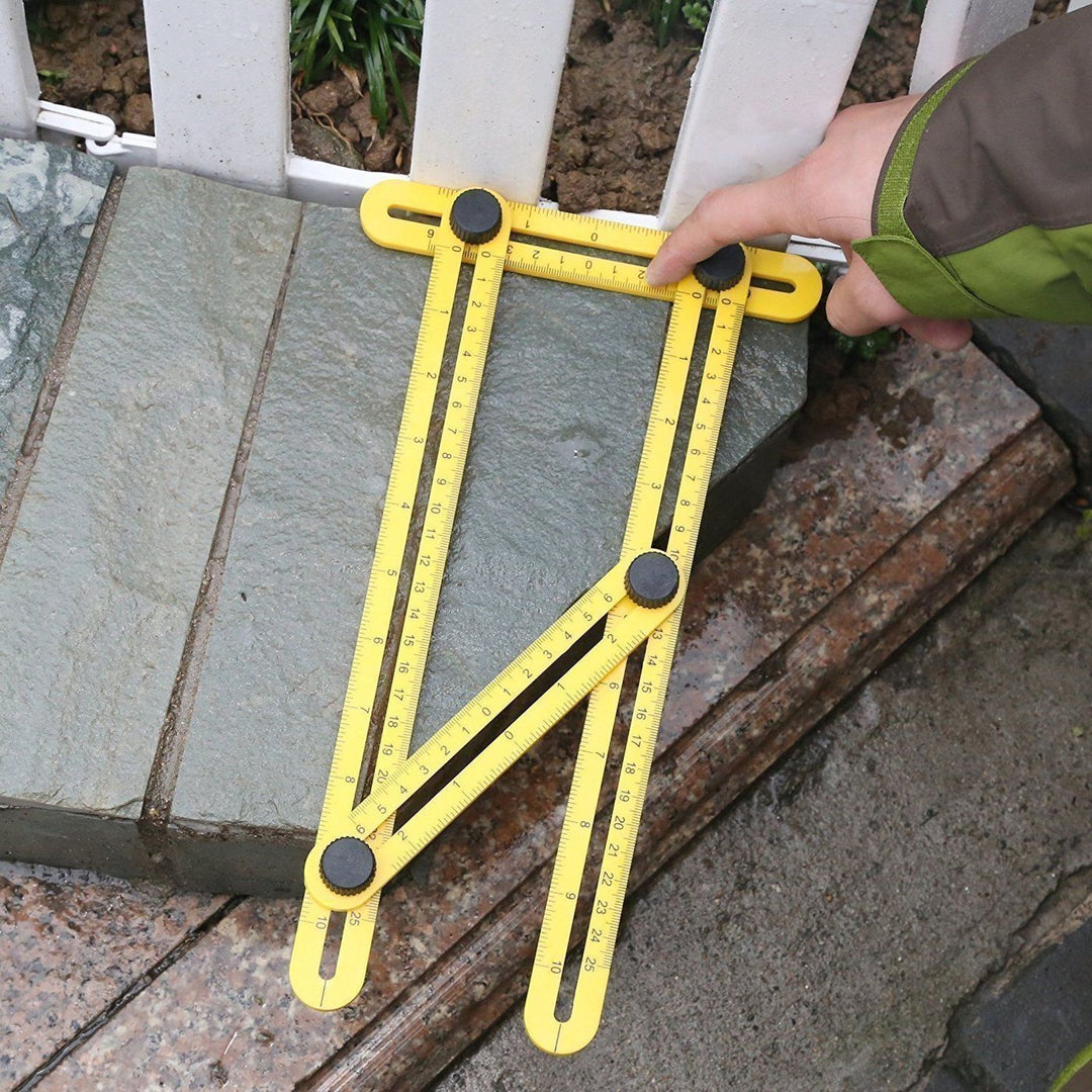 Holdbar vinkelmåler, firsidet mekanisme, præcis vinkelmåling og modelleringsopgaver, glasfiberfyldt nylon