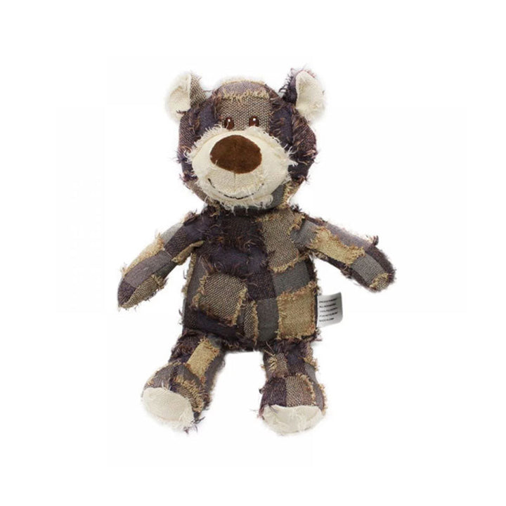Holdbar bamse til hundelegetid, blød og sikker; perfekt tyggelegetøj til hundens tandsundhed.