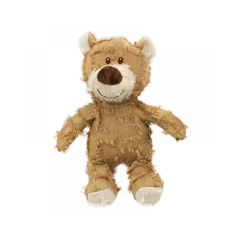 Holdbar bamse til hundelegetid, blød og sikker; perfekt tyggelegetøj til hundens tandsundhed.