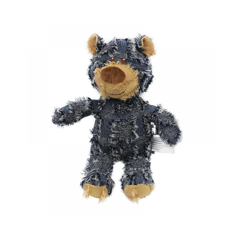 Holdbar bamse til hundelegetid, blød og sikker; perfekt tyggelegetøj til hundens tandsundhed.