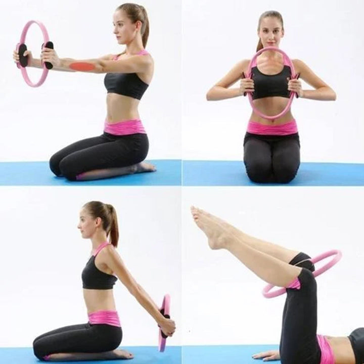 Holdbart pilatesring, frontvisning, holdbart materiale, flere farver. Træning derhjemme eller i fitnesscentret.
