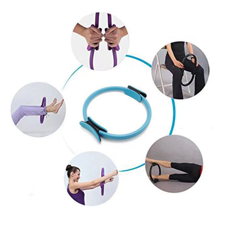 Holdbart pilatesring, frontvisning, holdbart materiale, flere farver. Træning derhjemme eller i fitnesscentret.
