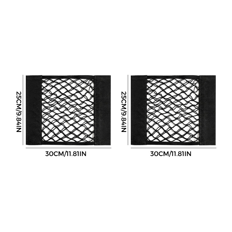 Holdbart opbevaringsnet til plastikposer i polyester, gråt, kompakt og alsidigt til hjemmet.
