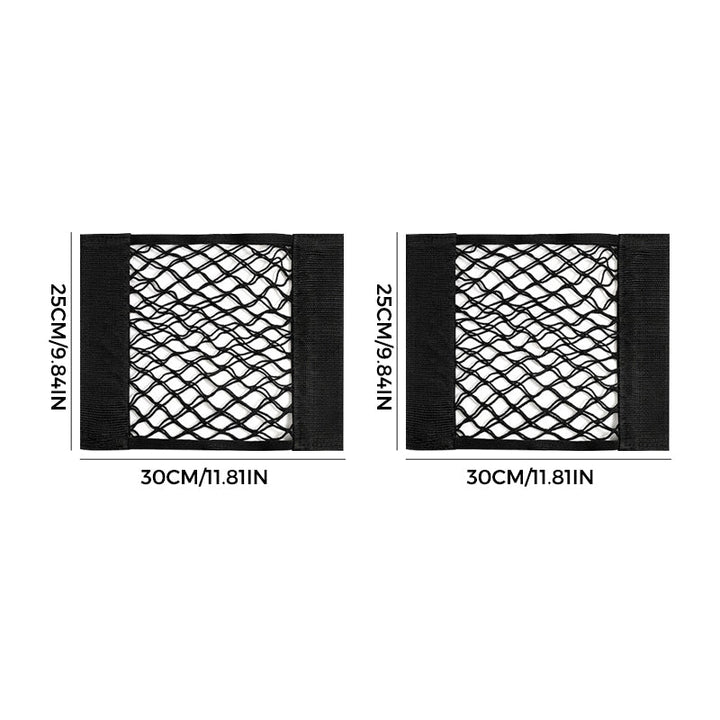 Holdbart opbevaringsnet til plastikposer i polyester, gråt, kompakt og alsidigt til hjemmet.