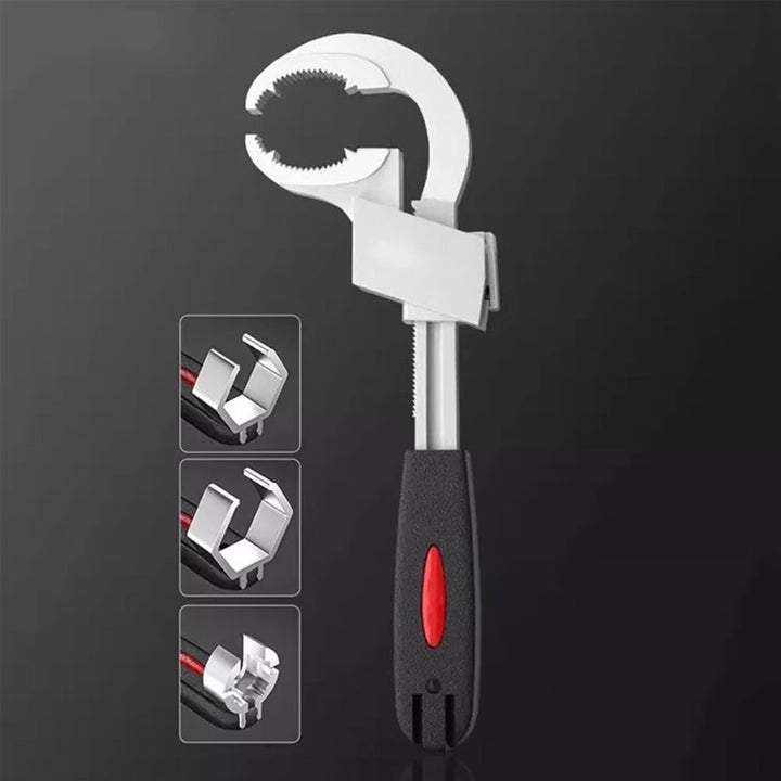 Alsidige, lette og holdbare aluminiumsrørklemmer med ergonomisk kort håndtag i sølv, universelle værktøjer til mænd og kvinder