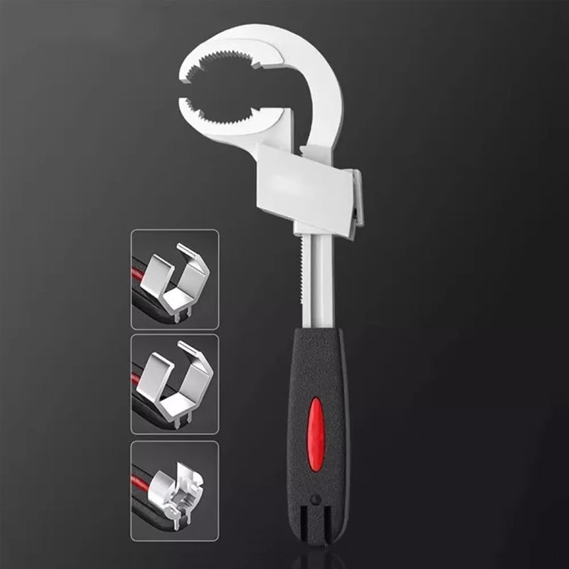 Alsidige, lette og holdbare aluminiumsrørklemmer med ergonomisk kort håndtag i sølv, universelle værktøjer til mænd og kvinder