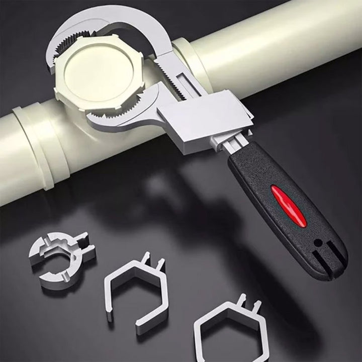 Alsidige, lette og holdbare aluminiumsrørklemmer med ergonomisk kort håndtag i sølv, universelle værktøjer til mænd og kvinder