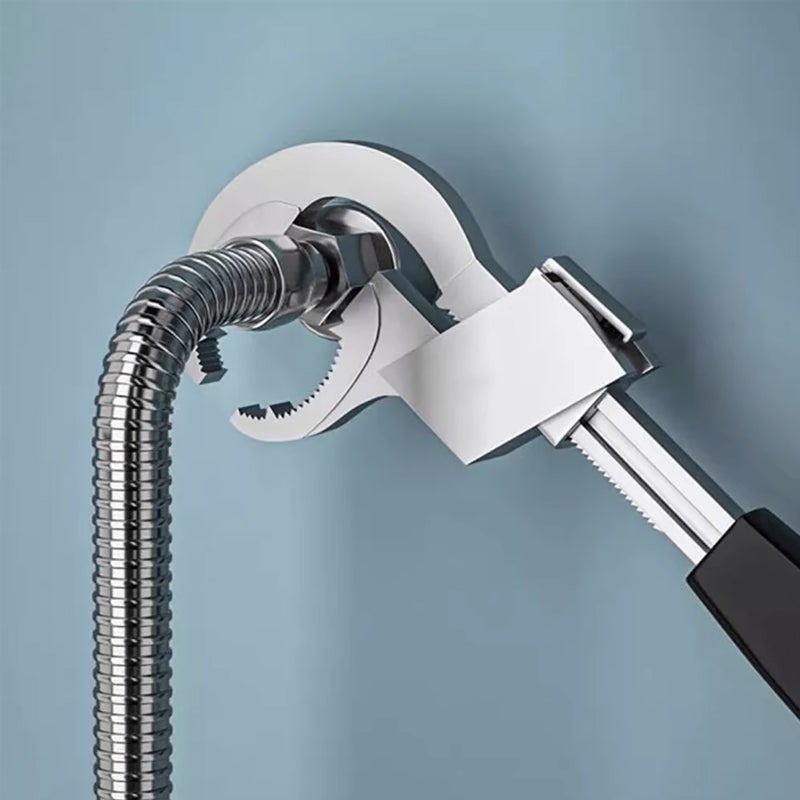 Alsidige, lette og holdbare aluminiumsrørklemmer med ergonomisk kort håndtag i sølv, universelle værktøjer til mænd og kvinder