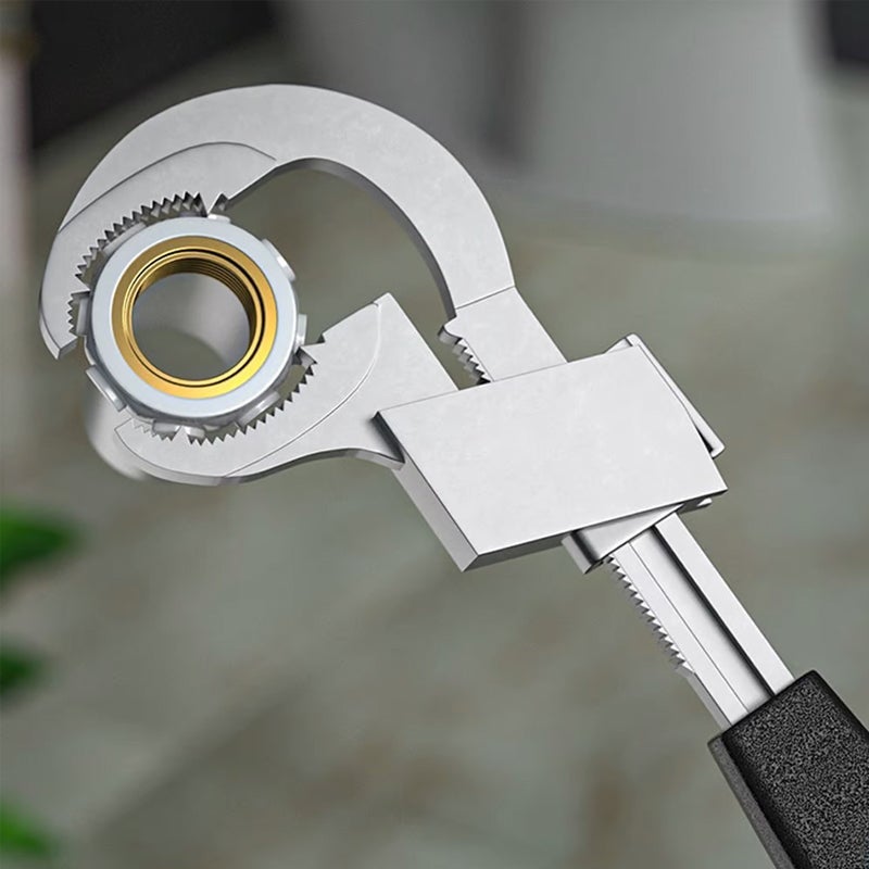 Alsidige, lette og holdbare aluminiumsrørklemmer med ergonomisk kort håndtag i sølv, universelle værktøjer til mænd og kvinder