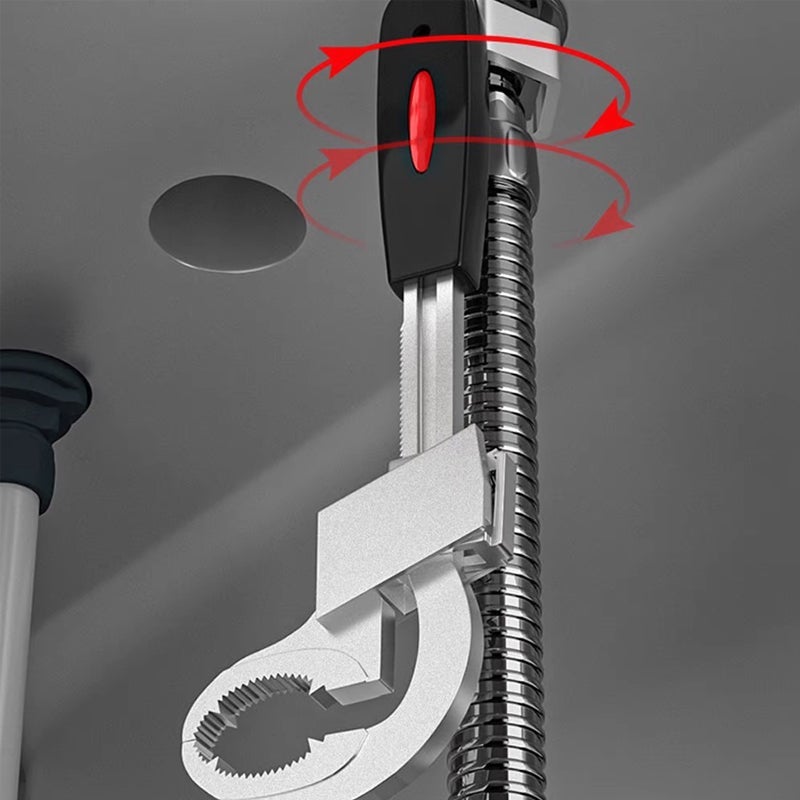 Alsidige, lette og holdbare aluminiumsrørklemmer med ergonomisk kort håndtag i sølv, universelle værktøjer til mænd og kvinder
